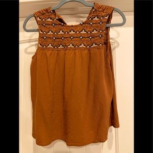 Lightweight burnt orange blouse